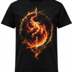 Flaming Phoenix and Elemental Compass T-Shirt